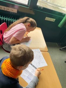 beim Korrigieren des Quiz